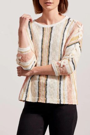 3/4 sleeve boatneck sweater-tops-Gaby's