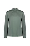 Merino ruffle neck top