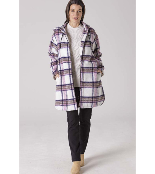 Longline check jacket LabelsYarra Trail Gaby's Warkworth YARRA