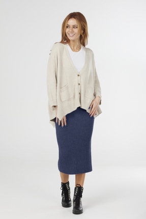 Ribbed split skirt-knitwear-Gaby's