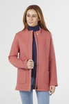 Short boiled wool jacket