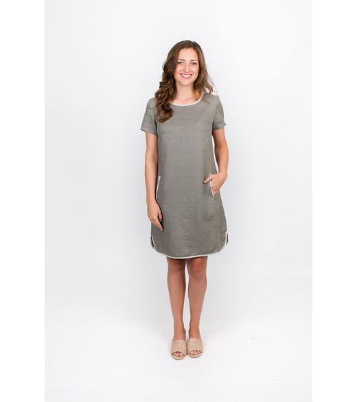 Contrast binding dress - Labels-Naturals by O & J : Gaby's Warkworth - NATURALS BY O & J H19