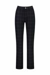 Slim leg print ponti pant with fly