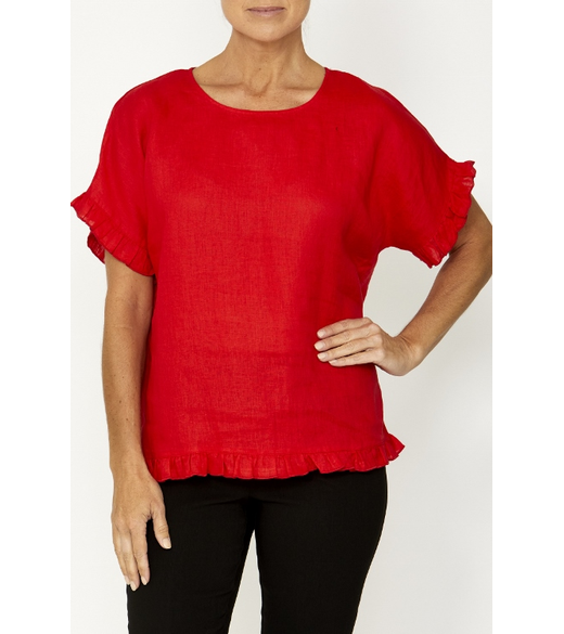 Frill linen top