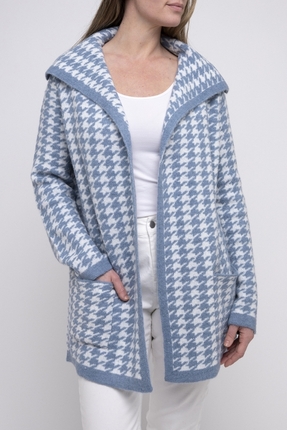 Houndstooth cardigan-knitwear-Gaby's