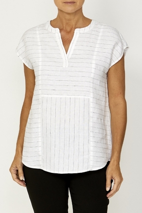 Pin stripe linen top-pingpong-Gaby's
