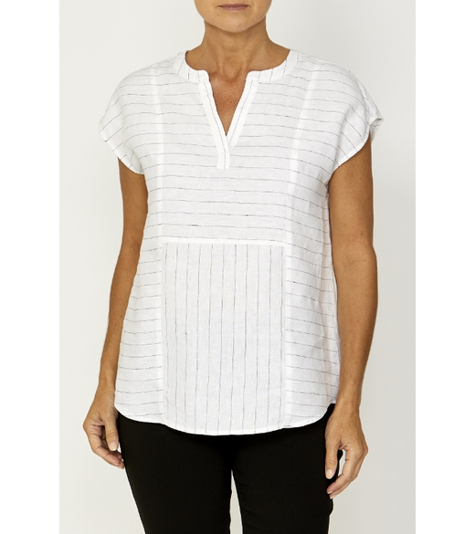 Pin stripe linen top