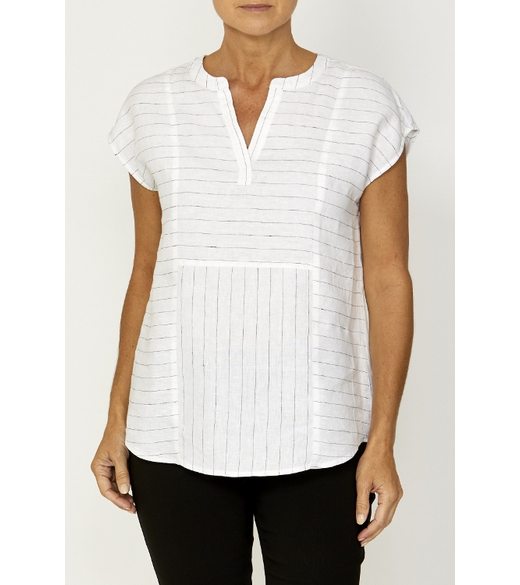 Pin stripe linen top