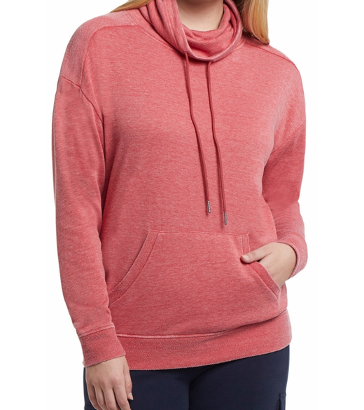 Cowl neck top with pocket