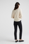 Merino collar trim V neck jumper