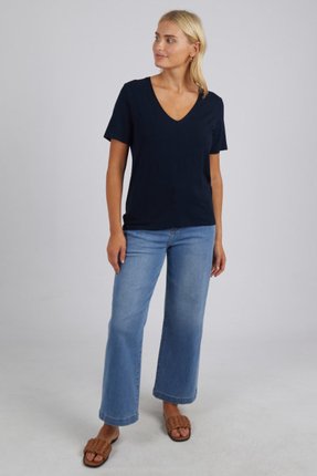 Lexi V neck tee-tops-Gaby's