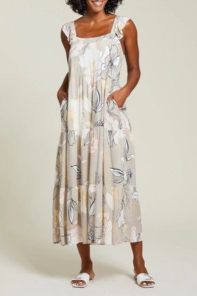 Lined sleeveless maxi dress-dresses-Gaby's