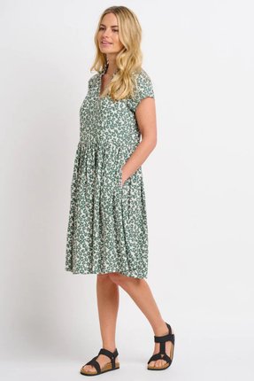 Leopard floral dress-dresses-Gaby's