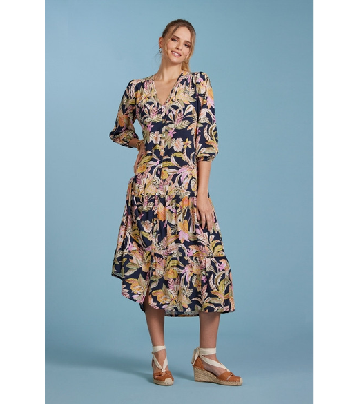 Pina colada midi dress