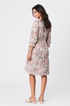 Romantic printed ruffle dress