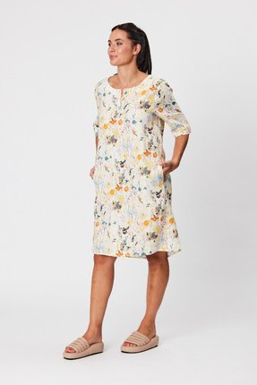 Collarless floral garden dress-dresses-Gaby's