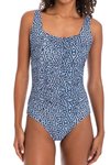 Gathered square neck swimsuit