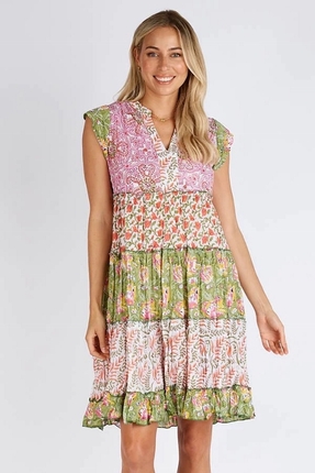 Stella tiered cotton dress-dresses-Gaby's