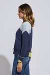 Intarsia trim jumper