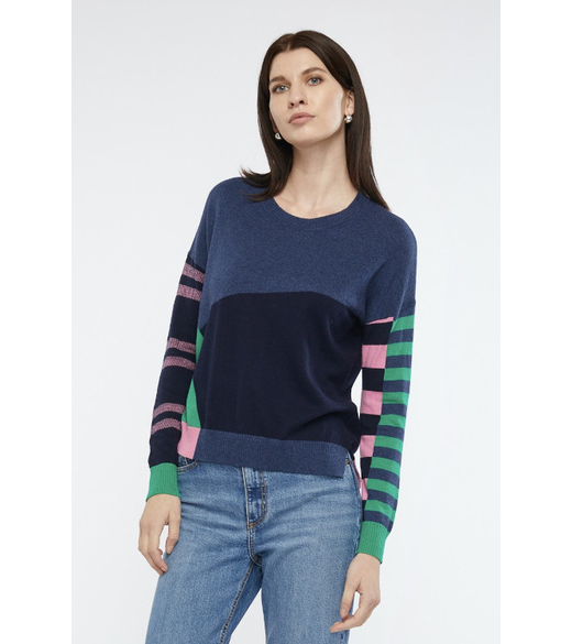 Eclectic intarsia jumper