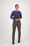 Wool mix slim leg pull-on pant