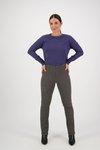 Wool mix slim leg pull-on pant