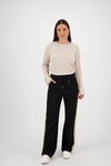 Wide leg pant with side stripe