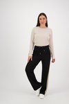 Wide leg pant with side stripe