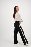 Wide leg pant with side stripe