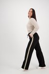 Wide leg pant with side stripe