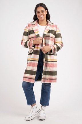 Blanche check coat-coats-Gaby's