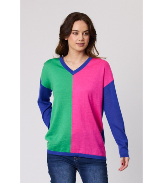 Colour block jumper