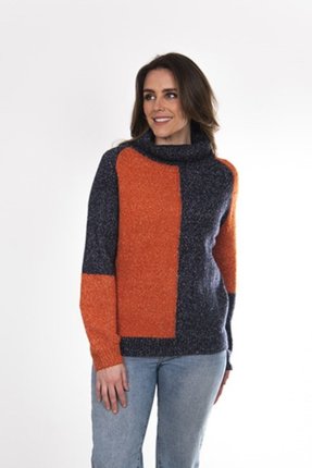 Colour block jumper-knitwear-Gaby's