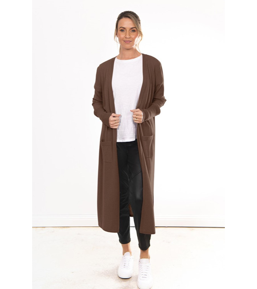 Longline cardi high side splits