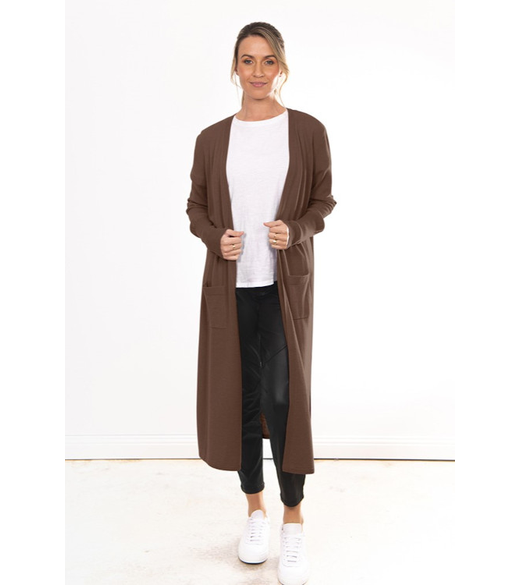 Longline cardi high side splits