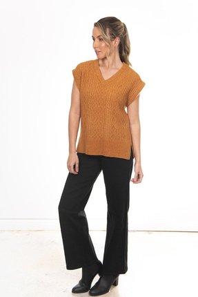 Cabled vest-knitwear-Gaby's