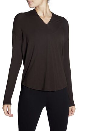Long sleeve V-neck top-tops-Gaby's