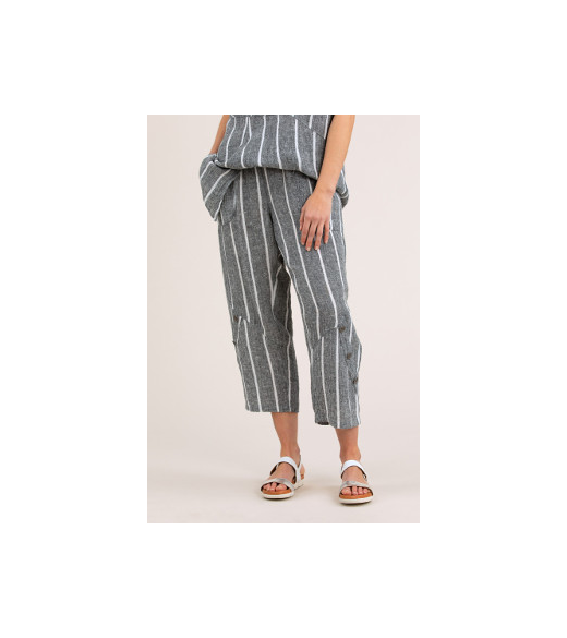 Striped textured pant