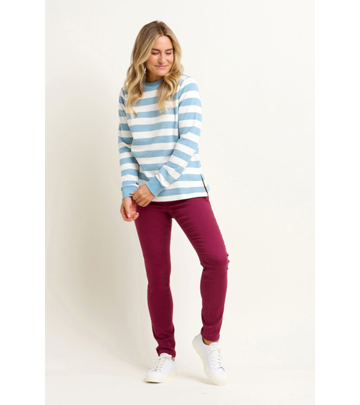 Stripe crew neck sweat