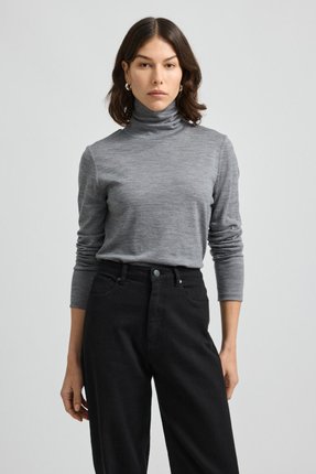 Turtle neck merino tee-tops-Gaby's