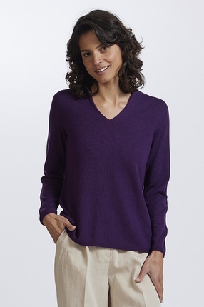 Classic high V jumper-knitwear-Gaby's