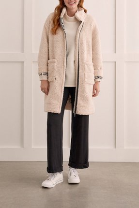 Lined zip up coat-coats-Gaby's