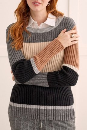 Crew colourblock sweater-knitwear-Gaby's