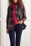 Mid-length plaid shacket