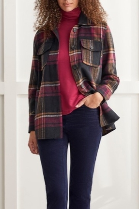 Mid-length plaid shacket-jackets-and-vests-Gaby's