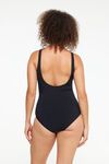 Mesh pleated swimsuit