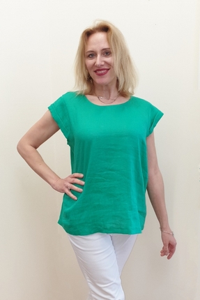 Cap slv linen top-yarra-trail-Gaby's