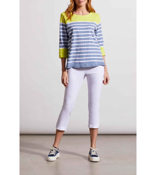 3/4 sleeve boat neck top