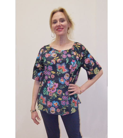 Bold flower print top