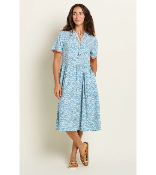 Yasmin blue midi dress